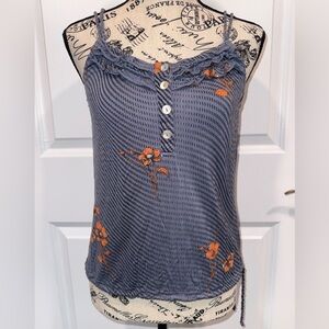 O'Neill Blue and Orange Floral Camisole